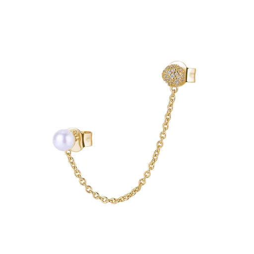Rosato Cercel la modă single placat cu aur cu perlă Azzurra RZAZ026
