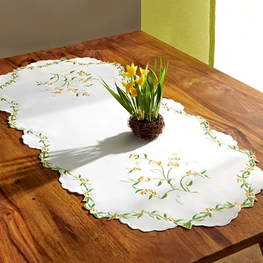 Față de masă cu flori 40 x 90 cm