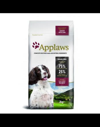 APPLAWS Dog Adult Small&amp;Medium hrana caini de talie mica si medie, pui si miel 2 kg