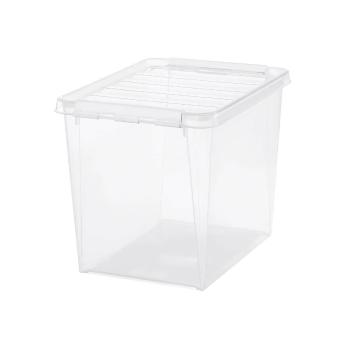 SmartStore Úložný box s bielymi klipmi Classic, 25 l, 25 l