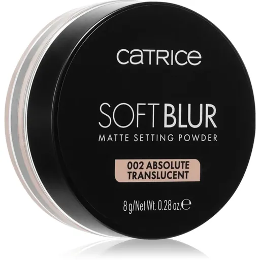 Catrice Soft Blur Matte pudră liberă pentru fixare culoare 002 Absolute Translucent 8 g