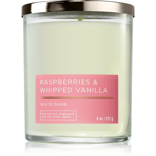 Bath & Body Works Raspberries & Whipped Vanilla lumânare parfumată 227 g