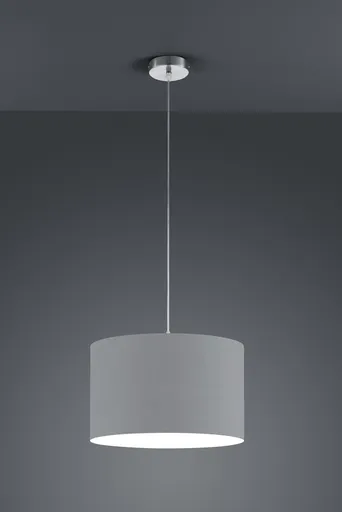 Lustra Hotel, TRIO, 40x150 cm, 60W, 1x E27, metal/textil, gri/argintiu