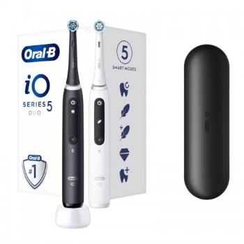 Oral B Periuță de dinți electrică iO Series 5 Matt Black + Quite White Duo Pack