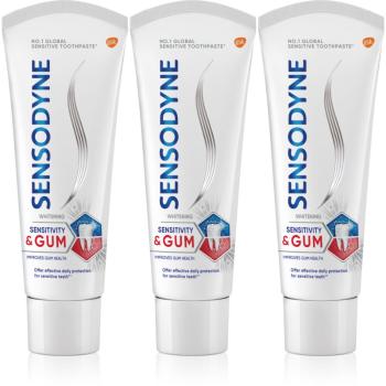 Sensodyne Sensitivity & Gum Whitening pasta de dinti pentru albire pentru a proteja dintii si gingiile 3x75 ml