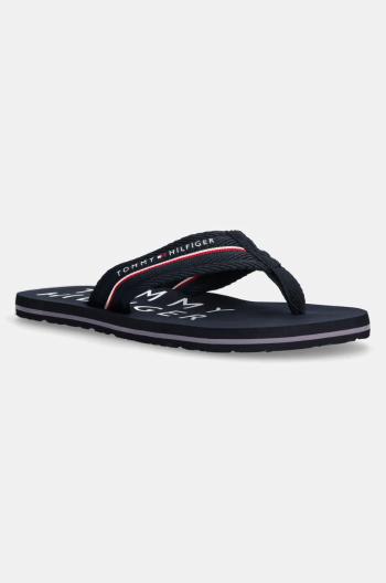 Žabky Tommy Hilfiger TOMMY HILFIGER WEB BEACH SANDAL pánské, tmavomodrá barva, FM0FM05340