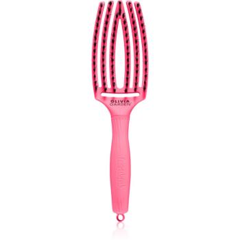 Olivia Garden Fingerbrush L´amour perie de tip paletă pentru păr Hot Pink 1 buc