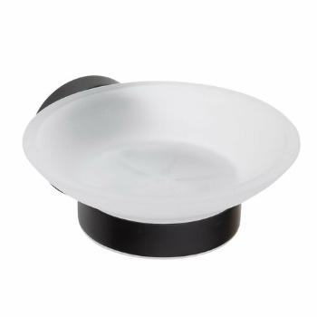 SAPHO XB800 X-round black mydlovnička, mliečne sklo, čierna