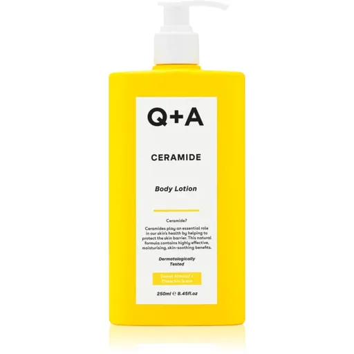 Q+A Ceramide loțiune de corp hidratantă cu ceramide parfum Sweet Almond + Pistachio 250 ml