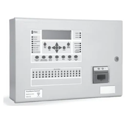 Centrala de incendiu cu 4 bucle Kentec ENSH63164 03 cu 16 LED-uri de zona, montaj aparent, cu cheie de activare