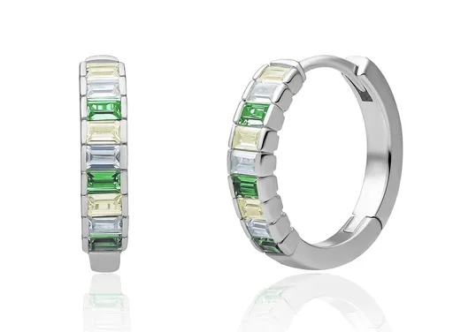 Sparkling Jewels Cercei din argint cu zirconiu cubic colorat EAS23-CZ03