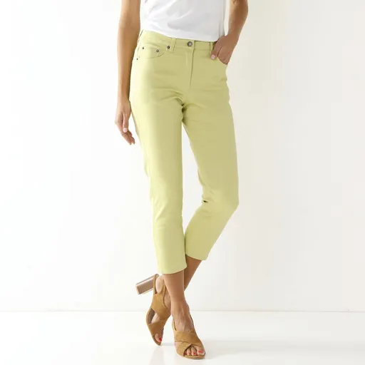 Pantaloni slim fit 7/8 din tweed