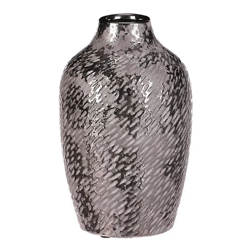 Vase ceramică - formă de vas antic, înălțime 22cm, argintiu