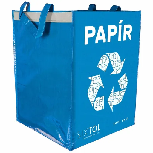 Sac pentru deșeuri sortate SORT EASY PAPER,36 l, albastru