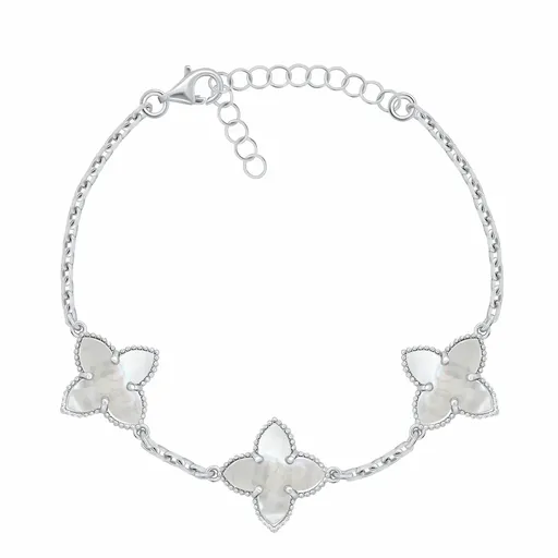 Brilio Silver Brățară fermecătoare din argint Flori BRC192W