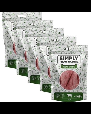 SIMPLY FROM NATURE Meat Strips 5x80 g benzi vita pentru caini