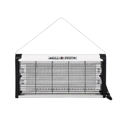 Lampa insecticida Rosberg R51770E, 35 m², 30W, Lumina UV-A, Zgomot redus, Alb/Negru