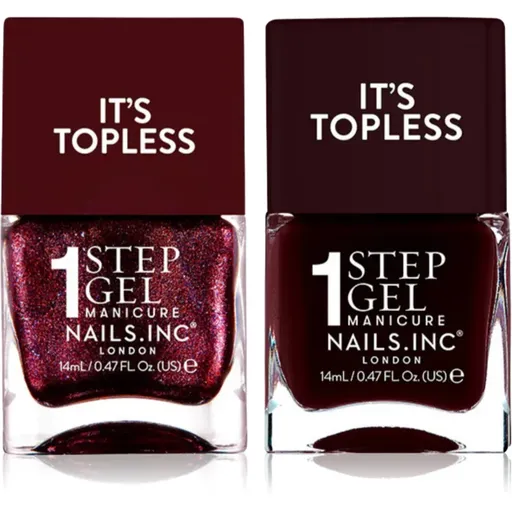 Nails Inc. It’s Topless Cherry Noir set de lacuri de unghii