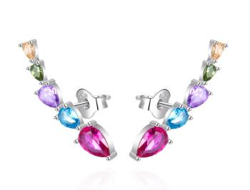 Agato Cercei lungi din argint cu pietre de zircon AGT-E133PC