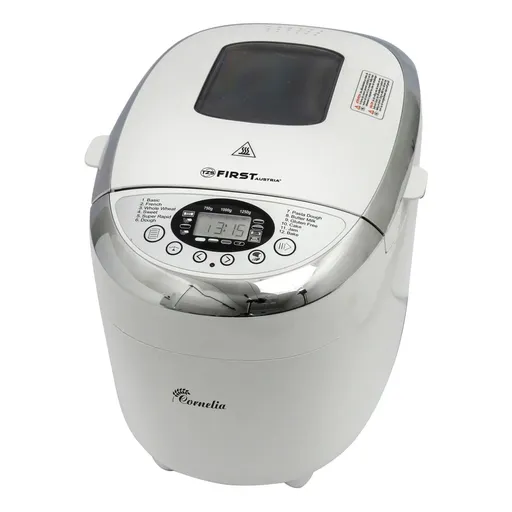 Masina de facut paine First Austria FA-5152-3, 850W, 12 programe, Paine fara gluten, Alb