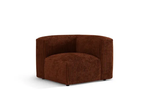 Modul pentru canapea, 1 loc, Martina-212, Micadoni Home, 100x100x75 cm, velur, caramiziu