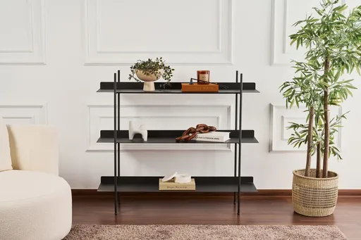 Raft universal, Hanah Home, Shb-015, 120x34x106 cm, Negru