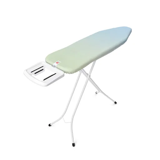 Masa de calcat Brabantia B 1008892, 124x38 cm, 7 pozitii de reglare, Suport fier de calcat, Verde/Albastru