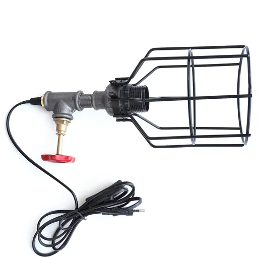 Lampa de masa, Opviq, 791EVL1589, Negru/Argintiu