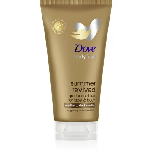 Dove DermaSpa Summer Revived lotiune autobronzanta pentru fata si corp culoare Medium to Dark 75 ml