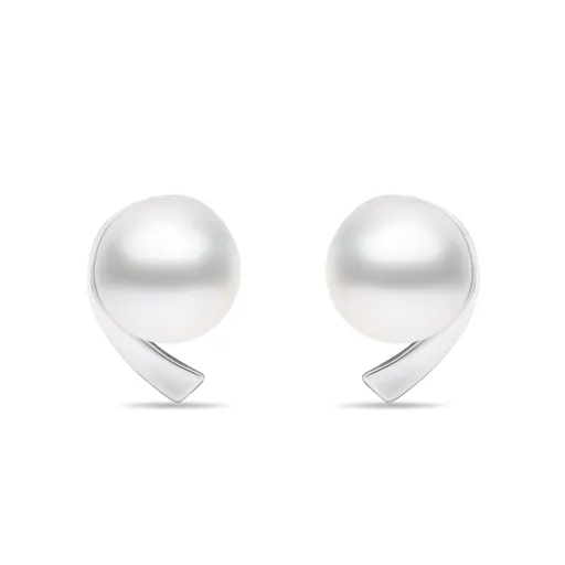 Brilio Silver Cercei minimaliști din argint cu perle autentice EA595W