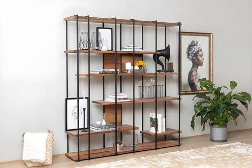 Corp biblioteca, Hanah Home, Cooper, 170x180x35 cm, Maro