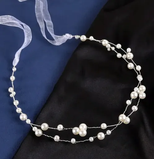 Coronita Mireasa cu Perle Albe - 29036213