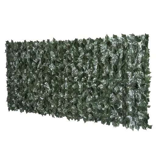Outsunny Gard Viu Artificial pentru Balcon și Grădină din PE Anti-UV, 240x100 cm, Verde Închis | Aosom Romania