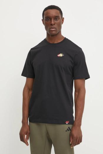 Bavlnené tričko adidas M L M EMB TEE pánske, čierna farba, s nášivkou, JJ3979