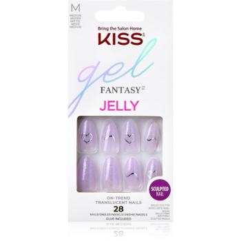 KISS Gel Fantasy Jelly Color unghii artificiale One Day Jelly 28 buc