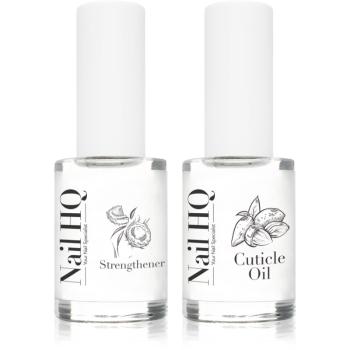 Nail HQ Strengthener & Cuticle Oil Duo set pentru unghii și cuticule