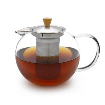 Klarstein Sencha, ceainic, 1,3 l, strecurătoare din oțel inoxidabil, sticlă borosilicată, capac