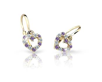 Cutie Jewellery Cercei pentru copii din aur galben C2157-10-X-1 violet