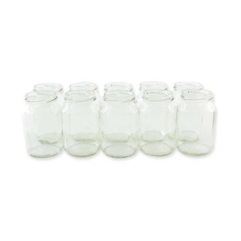 Set de 10 bucăți de borcane cu capac cu filetSirius, 0,2 l, Orion