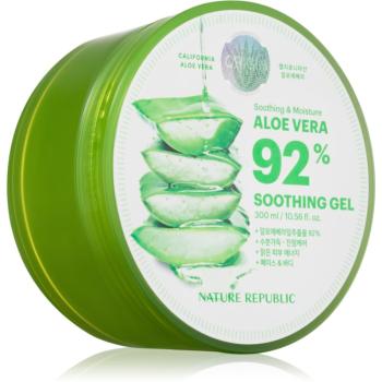 NATURE REPUBLIC Soothing & Moisture Aloe Vera 92% Soothing Gel gel calmant si hidratant pentru piele sensibila 300 ml