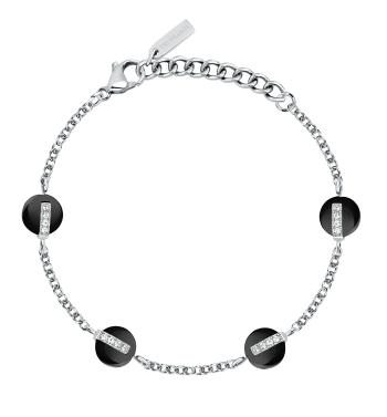 Trussardi Brățară din oțel pentru femei cu cristale T-Round TJAYF09