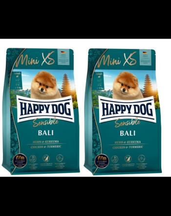 HAPPY DOG MiniXS Bali 2,6 (2 x 1,3 kg) hrana uscata caini adulti talie mica, cu pui