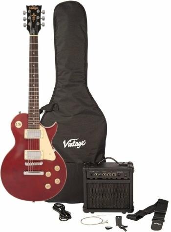 Vintage V10 Coaster Pack Wine Red Elektrická gitara