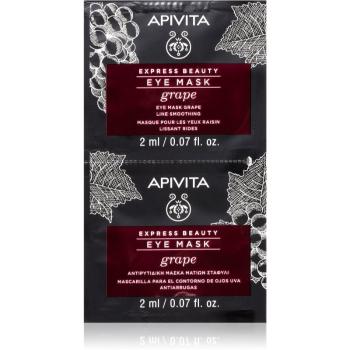 Apivita Express Beauty Line Smoothing Eye Mask Grape masca pentru ochi cu efect de netezire 2 x 2 ml