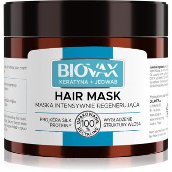 Biovax Keratin & Silk masca pentru regenerare pentru par aspru. 250 ml