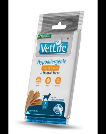 FARMINA Vet Life Dental Treat Hypoallergenic Fish Medium/Maxi 100 g batoane dentare pentru caini de talie medie si mare, cu peste