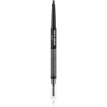 flormar Triple Brow Pencil creion pentru sprancene 3 in 1 culoare 003 Coffee 0.75 g