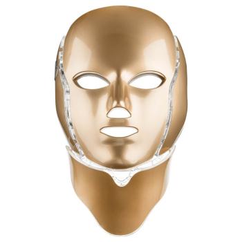 Palsar 7 Mască LED de tratament pentru față si gât aurie (LED Mask + Neck 7 Colors Gold)