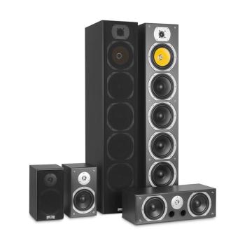 Auna V9B, difuzoare surround, set de 5 boxe, 440W, rms, negru