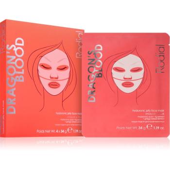 Rodial Dragon's Blood Hydrogel Jelly Face Mask mască intensă cu hidrogel 4x34 g